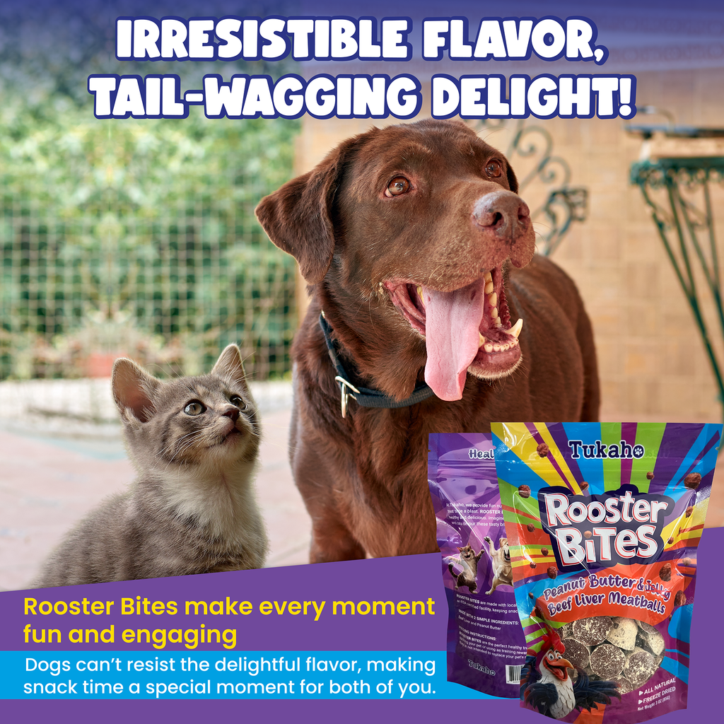 Rooster Bites Peanut Butter & Beef Liver Treats