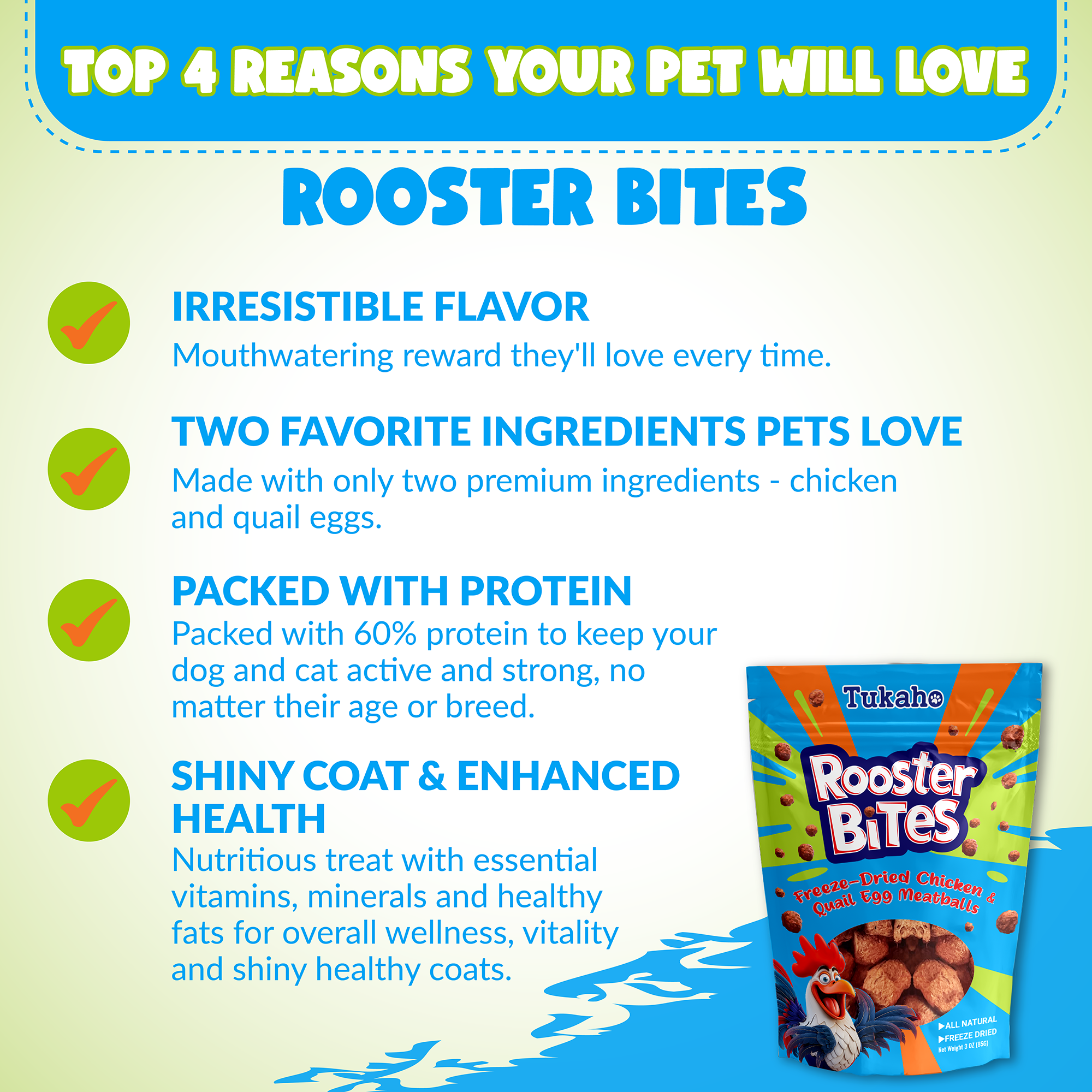 Chicken Quail Egg Rooster Bites - The Treat Even the Pickiest Pets Go Absolutely Nuts For