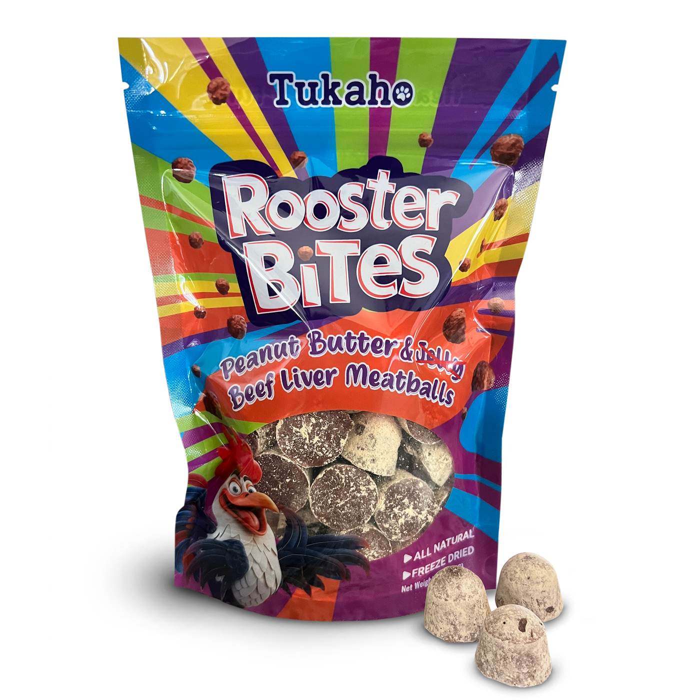 Rooster Bites Peanut Butter & Beef Liver Treats